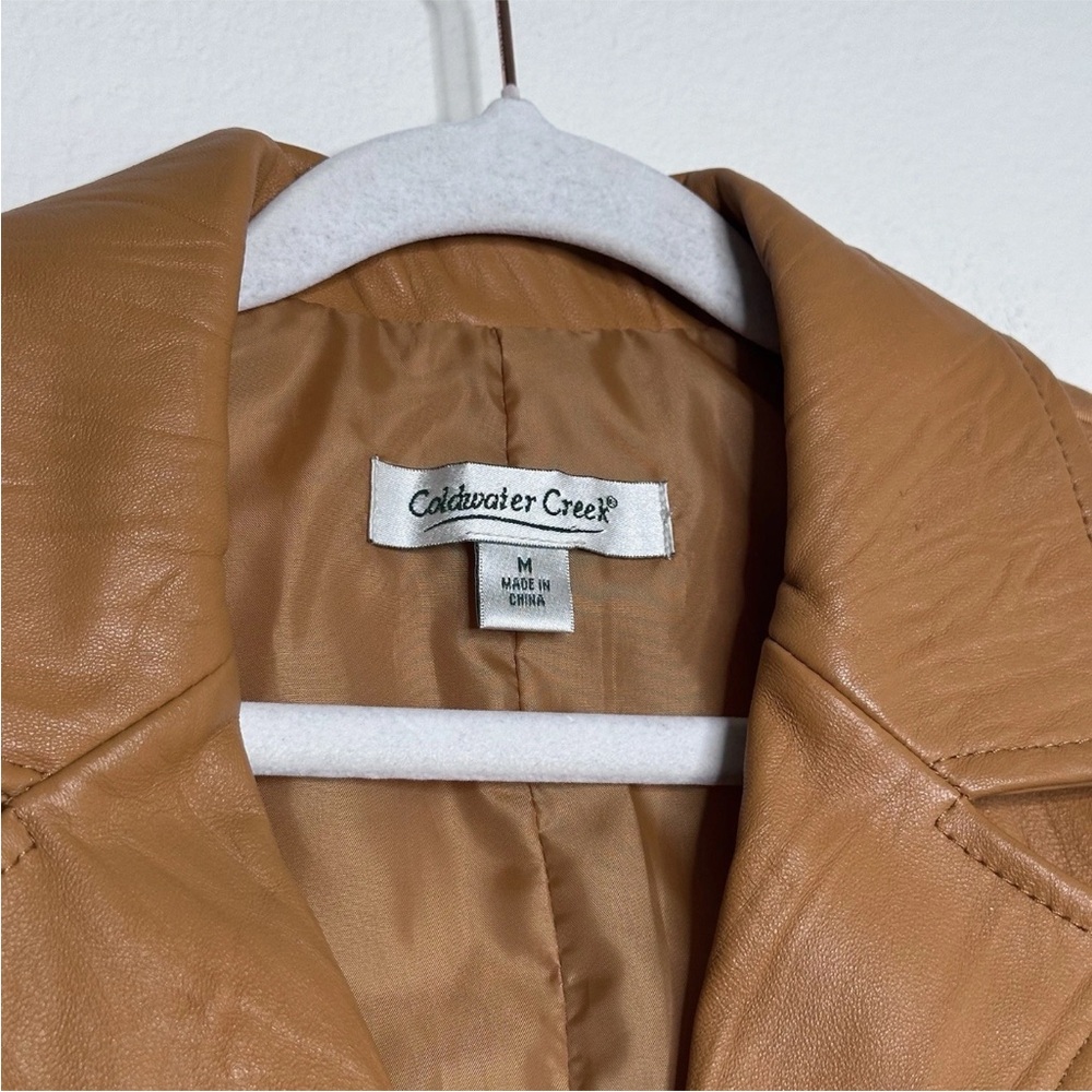 Coldwater Creek Tan Leather vest - Picture 3 of 6